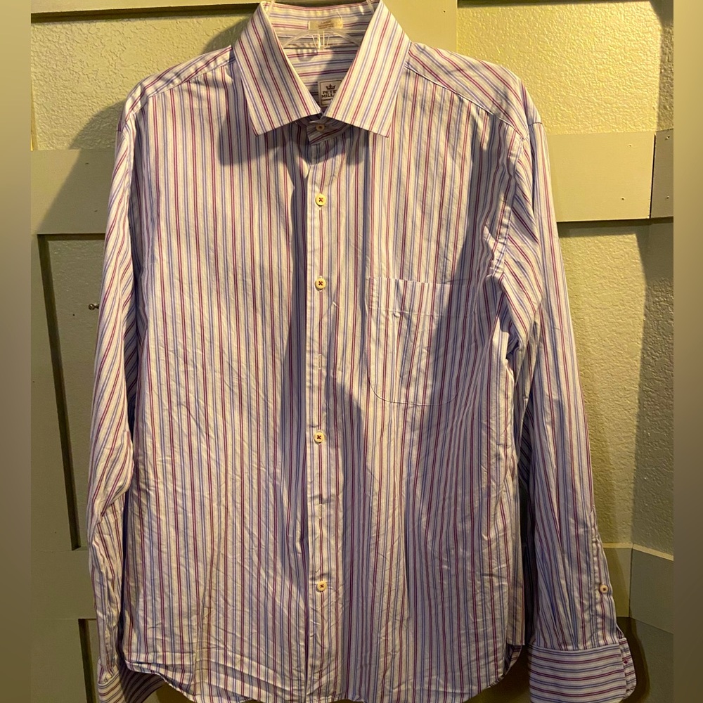Men’s Peter Millar long sleeve, button-up dress shirt